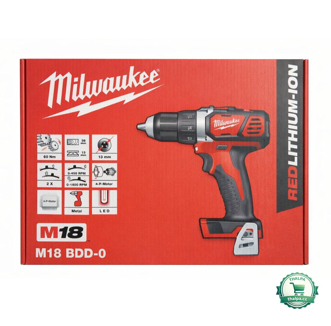Milwaukee M18 BDD-0 kompaktní vrtací šroubovák
