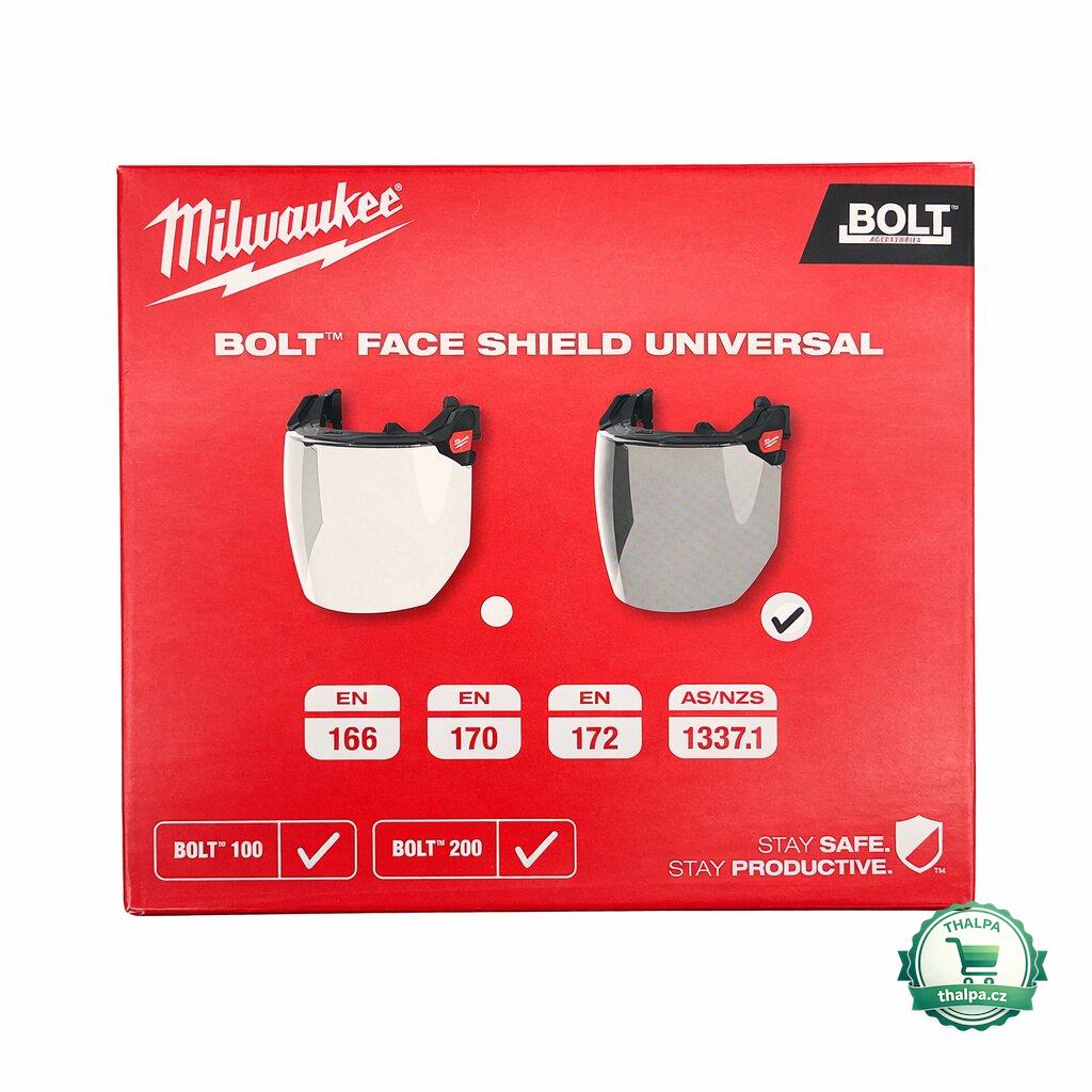 Milwaukee BOLT Universal celoobličejový štít šedý