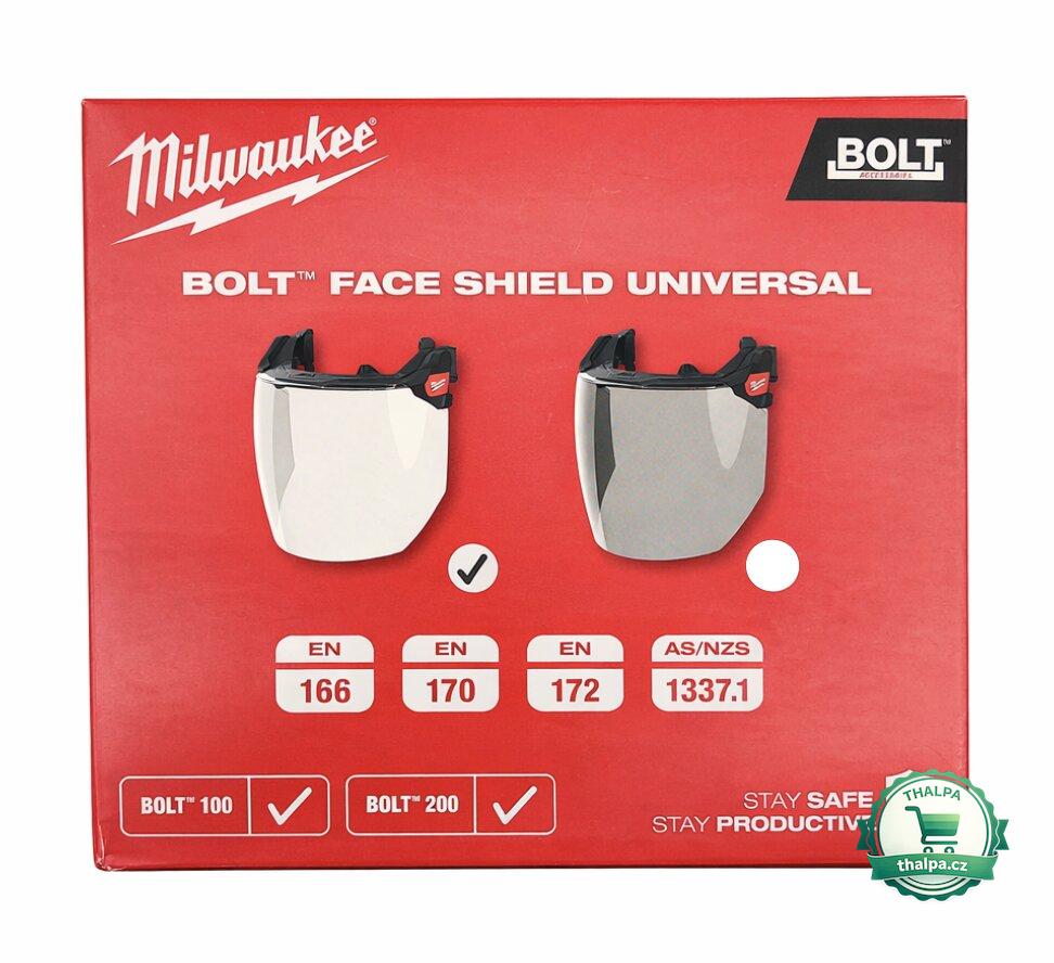Milwaukee BOLT Universal celoobličejový štít šedý